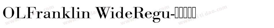 OLFranklin WideRegu字体转换